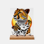 チータアフリカ猫の野生動物 アクリルサイン (正面)