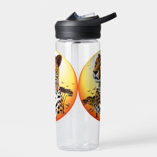 チータアフリカ猫の野生動物 ウォーターボトル (左面)