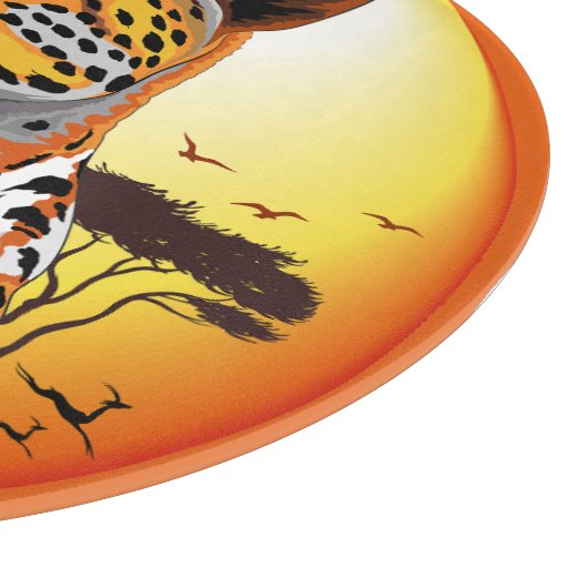 チータアフリカ猫の野生動物 カッティングボード (角)