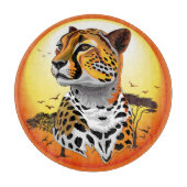 チータアフリカ猫の野生動物 カッティングボード (正面)