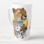 チータアフリカ猫の野生動物 カフェラテマグ (左アングル)