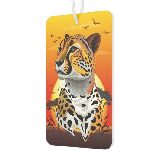 チータアフリカ猫の野生動物 カーエアーフレッシュナー (左)