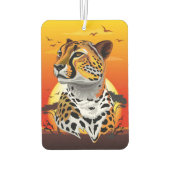 チータアフリカ猫の野生動物 カーエアーフレッシュナー (裏面)