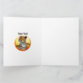 チータアフリカ猫の野生動物 カード (内部)