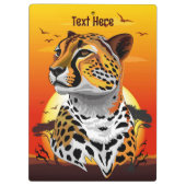 チータアフリカ猫の野生動物 クリップボード (裏面)