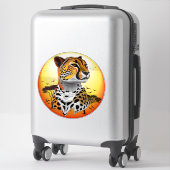 チータアフリカ猫の野生動物 シール (スーツケース)