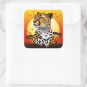 チータアフリカ猫の野生動物 スクエアシール (バッグ)