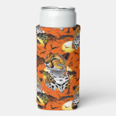 チータアフリカ猫の野生動物 スリム缶クーラー (Seltzer正面)