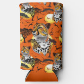 チータアフリカ猫の野生動物 スリム缶クーラー (正面)