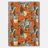 チータアフリカ猫の野生動物 スローブランケット (正面縦)