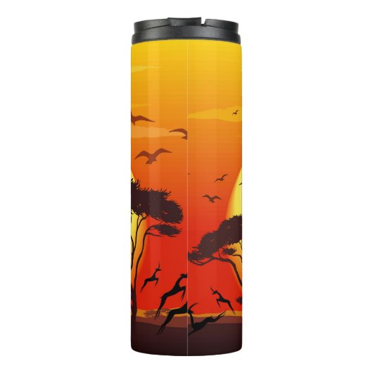 チータアフリカ猫の野生動物 タンブラー (裏面)