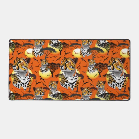 チータアフリカ猫の野生動物 デスクマット (正面)