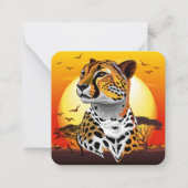 チータアフリカ猫の野生動物 ノートカード (正面)