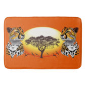 チータアフリカ猫の野生動物 バスマット (正面)