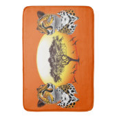 チータアフリカ猫の野生動物 バスマット (正面縦)