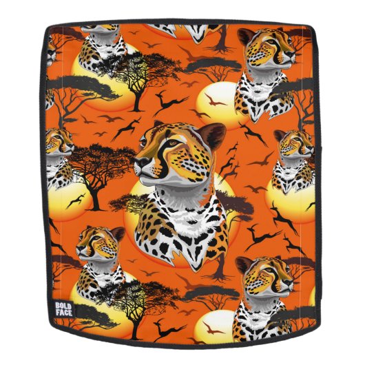 チータアフリカ猫の野生動物 バックパック (取り外し可フェース)