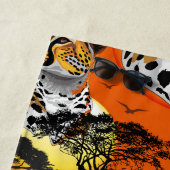 チータアフリカ猫の野生動物 ビーチタオル (インサイチュ)