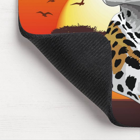 チータアフリカ猫の野生動物 マウスパッド (コーナー)