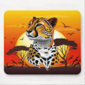 チータアフリカ猫の野生動物 マウスパッド (正面)