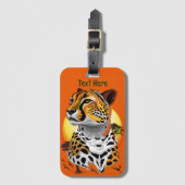 チータアフリカ猫の野生動物 ラゲッジタグ (正面縦)