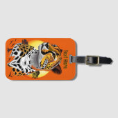 チータアフリカ猫の野生動物 ラゲッジタグ (正面横)