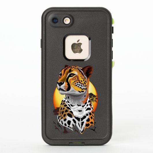 チータアフリカ猫の野生動物 LifeProof iPhoneケース (裏面)