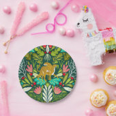 "チータカップルイラストレーション、野生の猫ジャングル ペーパープレート (パーティー)