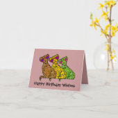 チータクールネコ誕生日カード カード (黄色い花)