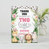 チータサファリツーワイルド誕生日サンキューカード 招待状 (スタンド正面)