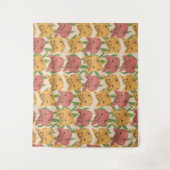 チータジャングルプラントグリーンコーラルグリーン タペストリー (正面)