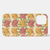 チータジャングルプラントグリーンコーラルグリーン Case-Mate iPhoneケース (裏面 (横))