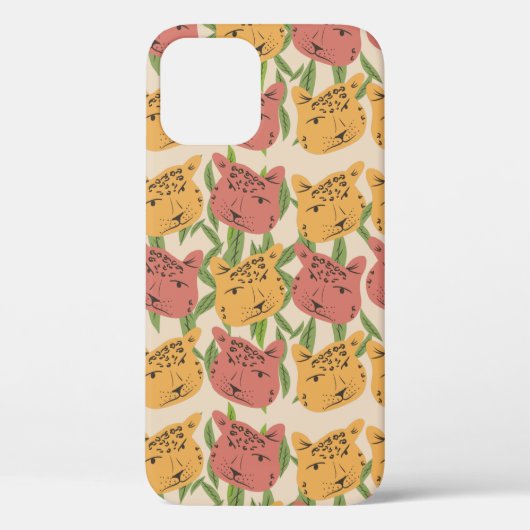 チータジャングルプラントグリーンコーラルグリーン Case-Mate iPhoneケース (裏面)