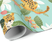 チータジャングル、野生動物の自然野生の猫の虎 ラッピングペーパー (ロールコーナー)