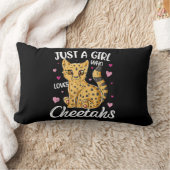 チータスを愛する少女 |ハートチータ ランバークッション (ブランケット)