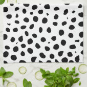 チータスポッツ白黒 キッチンタオル (折り畳み)