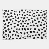 チータスポッツ白黒 キッチンタオル (横)