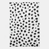 チータスポッツ白黒 キッチンタオル (縦)