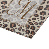 チータスポット動物モノグラムガラス切断板 カッティングボード (角)