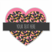 チータハートピンク文字車のステッカー シール (正面)