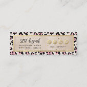 チータパターンと金ゴールドヴィンテージありがとう スキニー名刺 (裏面)