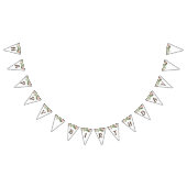 チータパターンレター誕生日パーティー バンティングフラッグ (全)