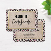 チータパターン及び金ゴールドヴィンテージギフト証明書 (デスク)