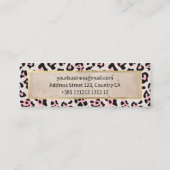 チータパターン及び金ゴールドヴィンテージ スキニー名刺 (裏面)