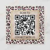 チータパターン及び金ゴールドヴィンテージ スクエア名刺 (裏面)