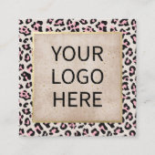 チータパターン及び金ゴールドヴィンテージ スクエア名刺 (正面)