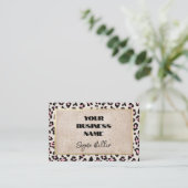 チータパターン及び金ゴールドヴィンテージ 名刺 (スタンド正面)