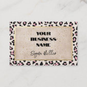 チータパターン及び金ゴールドヴィンテージ 名刺 (正面)