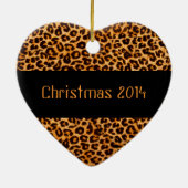 チータパターン記念品のオーナメント セラミックオーナメント (裏面)