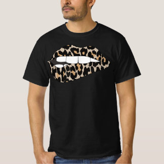 チータヒョウアニマルプリントリップバイトTシャツ Tシャツ