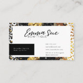 チータヒョウ印刷こんにちはゴージャスエレガント 名刺 (裏面)